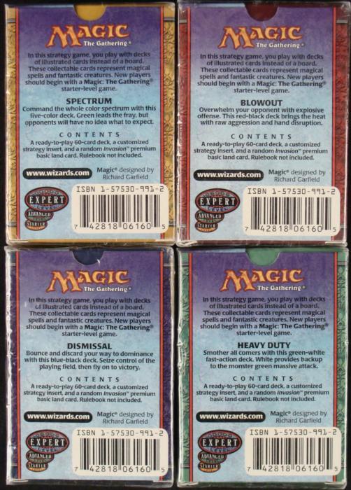 Complete Magic the Gathering Invasion Set New in Boxes Complete Magic the Gathering Invasion Set New in Boxes