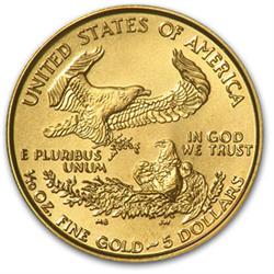 (5) 1/10th oz. US Gold Eagle-