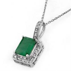 Emerald & Diamond Necklace WG - $ 6.5K GG GIA