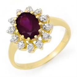 1.19ctw Amethyst & Dia. Ring 10K- $ 2.5K GG GIA