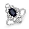 Image 1 : 1.10 ctw Sapphire & Diamond Ring 10K- $ 2k