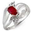 Image 1 : .79 ctw Ruby & Diamond Ring 10K - $2k GG GIA