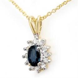 .51 ctw Sapphire & Dia. Pendant 10K- $ 1K GG GIA