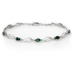 2.02 ctw Emerald & Diamond Bracelet- $ 3K