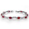Image 1 : 4.25 ctw Ruby & Dia. Bracelet - $ 6K GG GIA