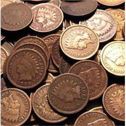 Lot of 100 Indian Head Cents-Circulated