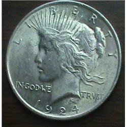 1924 Peace Dollar Uncirculated Condition