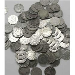 Lot of (50) V- Nickels- ag-vg Grades-