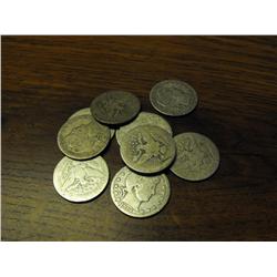 Lot of (10) Barber Quarters-