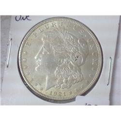1921 MORGAN SILVER DOLLAR (UNC)