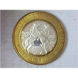 PRESIDENT CASINO $10 GAMING TOKEN SILVER (UNC)