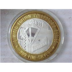 HARRAHS $10 GAMING TOKEN SILVER (UNC)