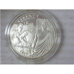 2007 JAMESTOWN 400TH ANNIVERSARY PROOF SILVER $
