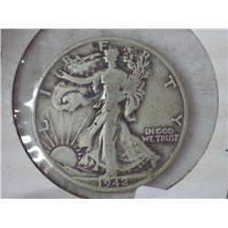 1942-D WALKING LIBERTY HALF DOLLAR