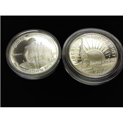 1982-S WASHINGTON AND 1986-S SOL HALVES (PROOF)