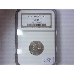 2004-P KEELBOAT NICKEL NGC MS64