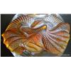 Image 3 : LALIQUE FRANCE CRYSTAL AMBER LIZARD BOWL