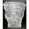 Image 1 : LALIQUE FRANCE CRYSTAL "BACCHANTES" NUDE VASE