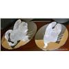 Image 1 : LALIQUE FRANCE CRYSTAL PAIR OF SWANS w MIRRORS