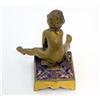 Image 4 : ANTIQUE CONTINENTAL BRONZE & ENAMEL BOY FIGURE