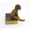 Image 5 : ANTIQUE CONTINENTAL BRONZE & ENAMEL BOY FIGURE