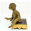 Image 7 : ANTIQUE CONTINENTAL BRONZE & ENAMEL BOY FIGURE