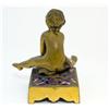 Image 8 : ANTIQUE CONTINENTAL BRONZE & ENAMEL BOY FIGURE