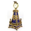 Image 2 : NAPOLEONIC SILVER GOLD WASH & LAPIS CLOCK