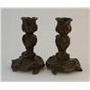 Image 2 : ANTIQUE PAIR OF BRONZE ART NOUVEAU CANDLESTICKS
