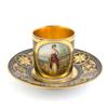 Image 1 : ANTIQUE HAND PAINTED ROYAL VIENNA DEMITASSE SET