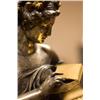 Image 3 : FIGURAL BRONZE MANTLE CLOCK OF WOMAN WITH BOOK