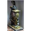 Image 4 : FIGURAL BRONZE MANTLE CLOCK OF WOMAN WITH BOOK