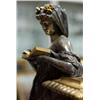 Image 6 : FIGURAL BRONZE MANTLE CLOCK OF WOMAN WITH BOOK