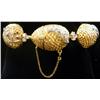 Image 1 : 18KT YELLOW GOLD DIAMOND LEAF ACORN BRACELET
