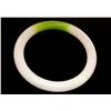 Image 1 : WHITE & GREEN JADE BANGLE BRACELET