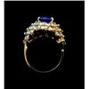 Image 4 : 18KT YG SAPPHIRE & DIAMOND COCKTAIL RING