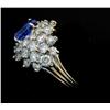 Image 5 : 18KT YG SAPPHIRE & DIAMOND COCKTAIL RING