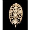 Image 3 : ART DECO 18K WG DIAMOND FILIGREE PIN PENDANT