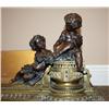 Image 6 : MAGNIFICENT BRONZE FIGURAL FIREPLACE MANTLE