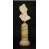 Image 1 : CONTINENTAL IVORY BUST OF WOMAN ON BASE SIGNED