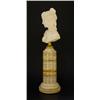 Image 4 : CONTINENTAL IVORY BUST OF WOMAN ON BASE SIGNED