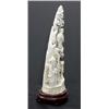 Image 4 : ORIENTAL IVORY CARVED FIGURAL TUSK