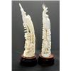 Image 3 : PAIR OF ORIENTAL IVORY PHOENIX BIRD FIGURES