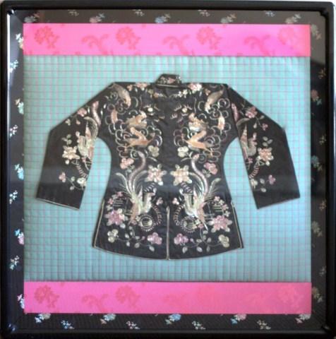 JAPANESE SILK GOLD & SILVER THREAD DRAGON ROBE