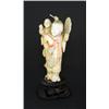 Image 1 : POLYCHROME ORIENTAL IVORY FIGURE OF WOMAN & CHILD