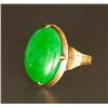 Image 1 : LADIES 14KT YG EMERALD GREEN JADEITE RING