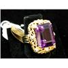Image 1 : 14KT YELLOW GOLD AMETHYST & DIAMOND RING