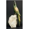 Image 2 : CARVED MARBLE BIRD FIGURE ON ROCK CRYSTAL BASE
