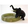 Image 1 : AUSTRIAN BRONZE & ONYX FIGURAL ELEPHANT ASHTRAY