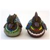 Image 2 : PAIR OF CHINESE ENAMEL & SILVER DUCK FIGURAL BOXES